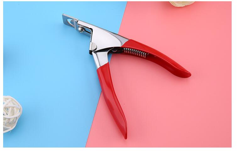 Cortatips cortaúñas para uñas acrílicas cortador de manicura guillotina  postizas ROJO -